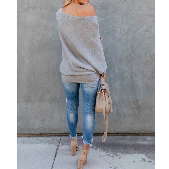 ✦NEW Off Shoulder Batwing Sleeve Sweater Top✦ - Picture 3 of 4